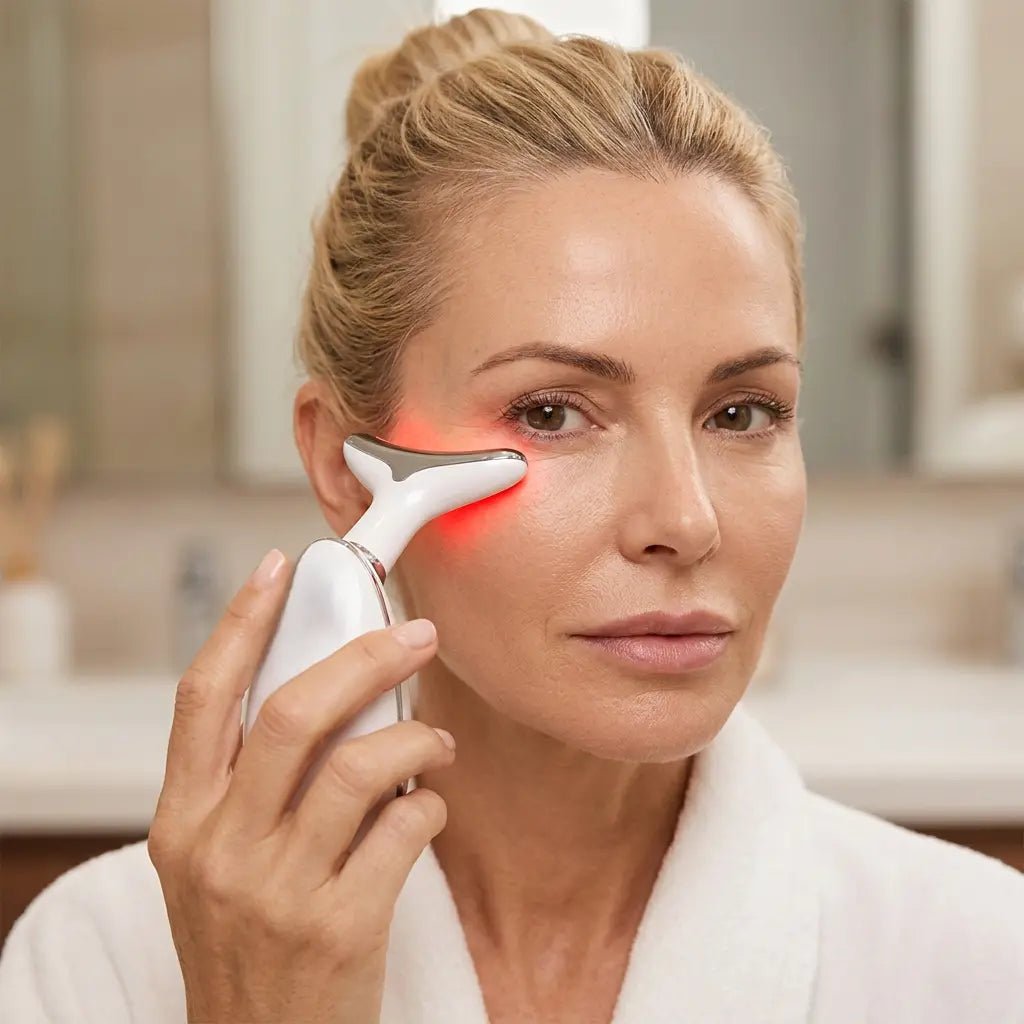 Appareil de massage EMS pour le visage et le cou, Lifting thermique & Micro-courant - Tanéon