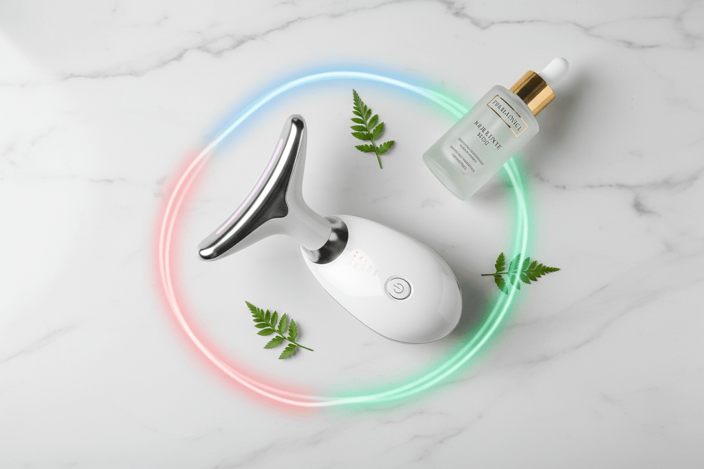 Appareil de massage EMS pour le visage et le cou, Lifting thermique & Micro-courant - Tanéon