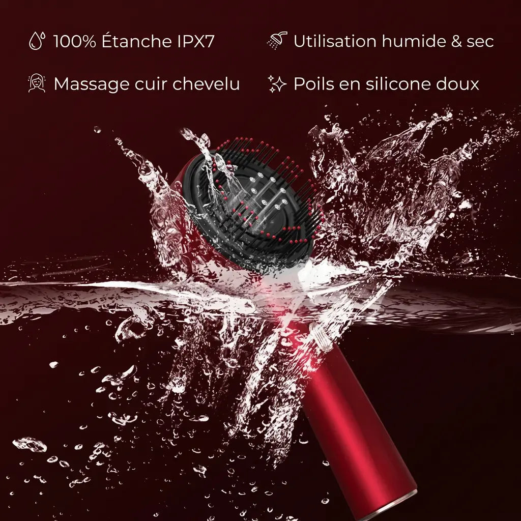 Brosse Massante LED Repousse Cheveux – Routine Spa 5 min